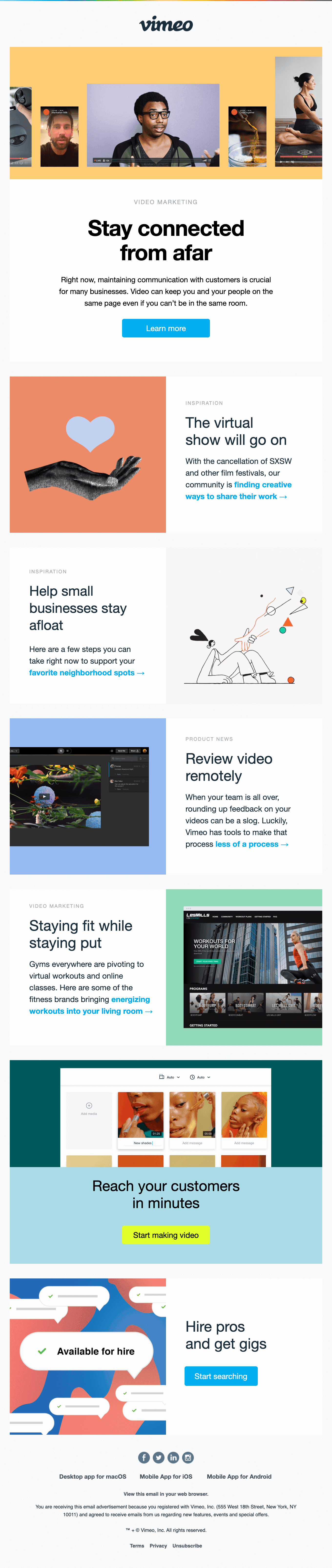 Keep in touch with video
