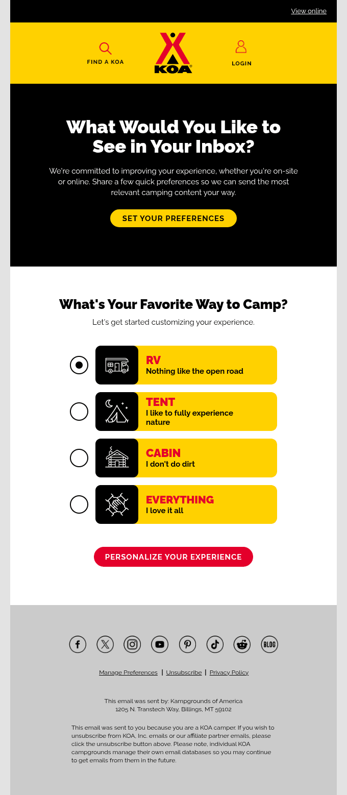 Smiles—Don't Forget to Set Your Preferences