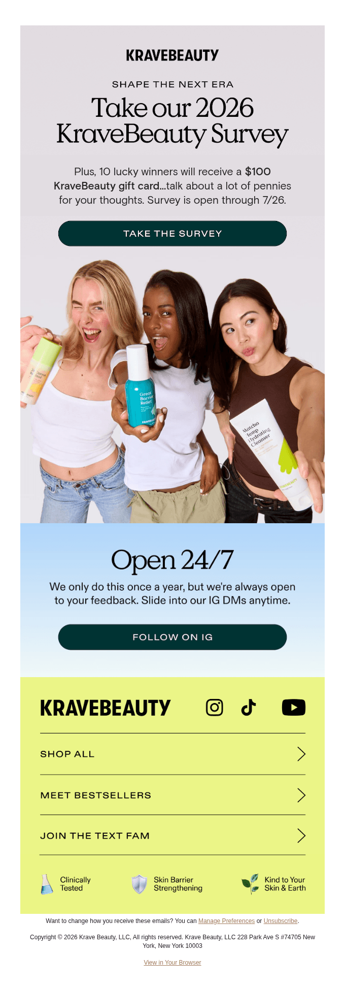 Win a $100 KraveBeauty gift card
