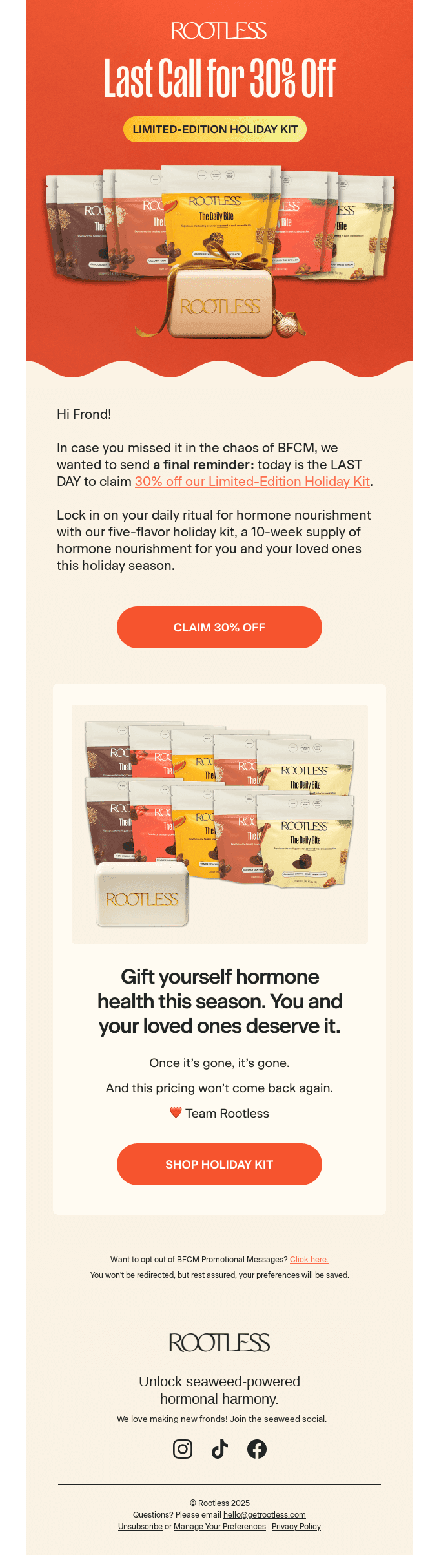 Last Chance! 30% Off Holiday Kit 🎁