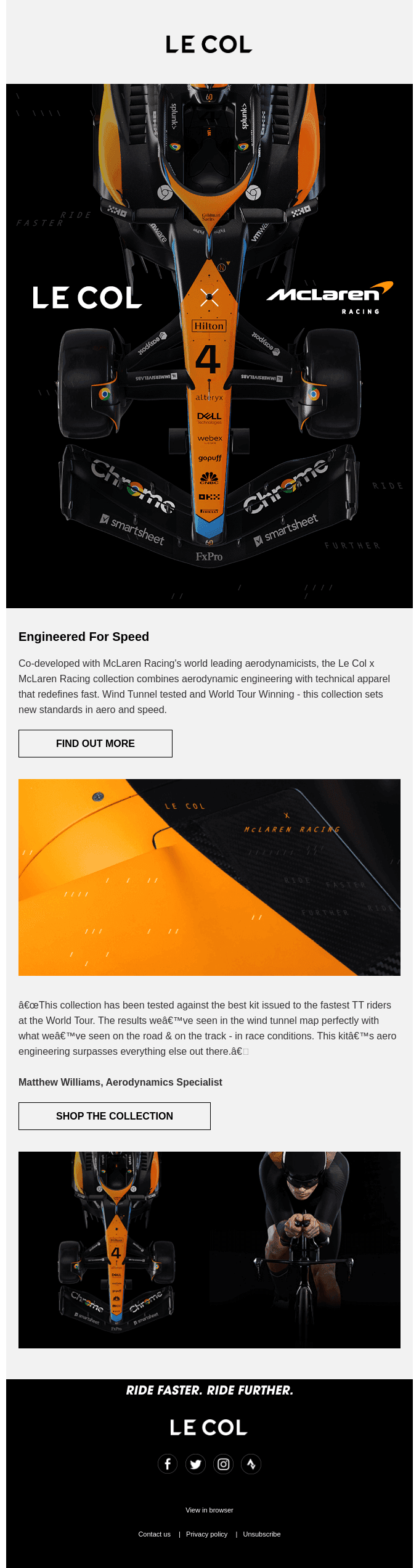 Le Col x McLaren Racing