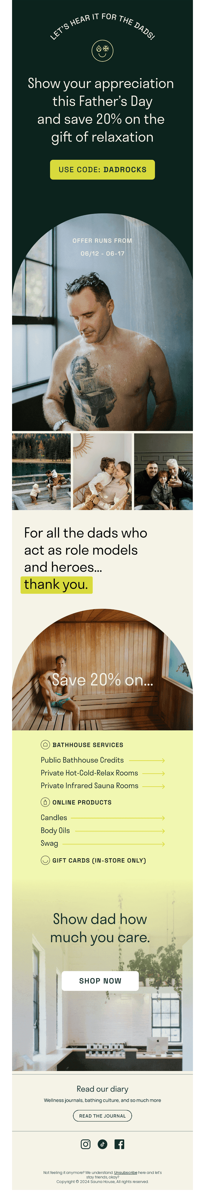 Let's hear it for the dads!