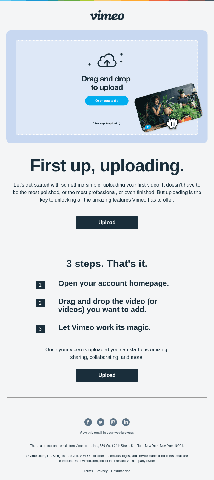 Let’s start with an upload.