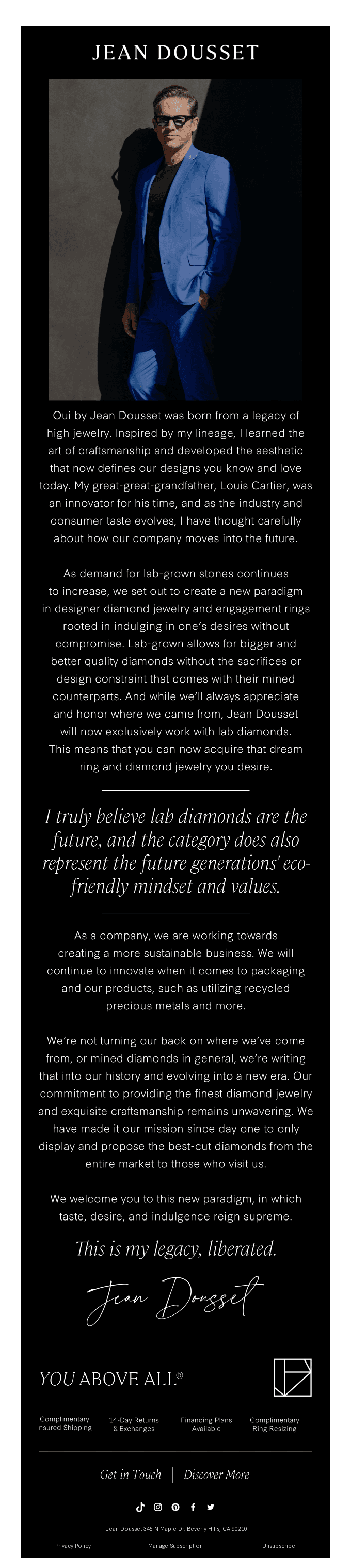 Letter From Our Founder