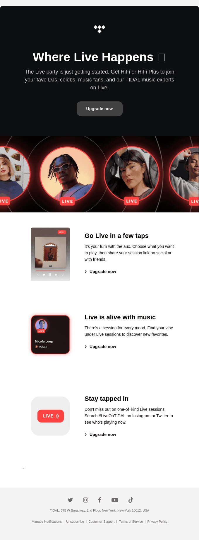 Live has arrived on TIDAL 🔴