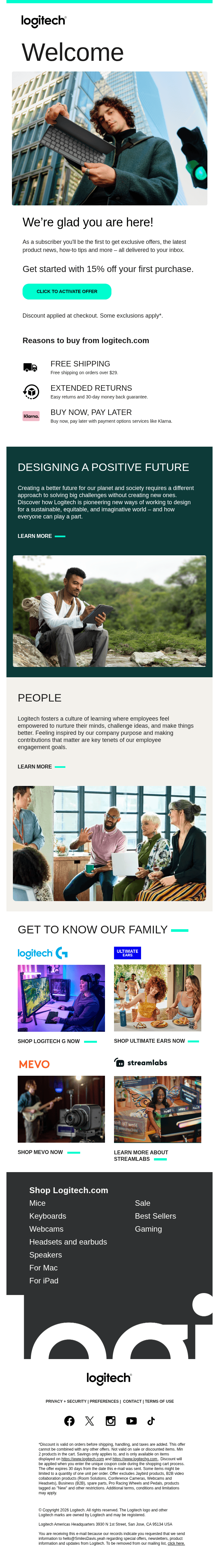 Thanks for joining us! Discover the best of Logitech