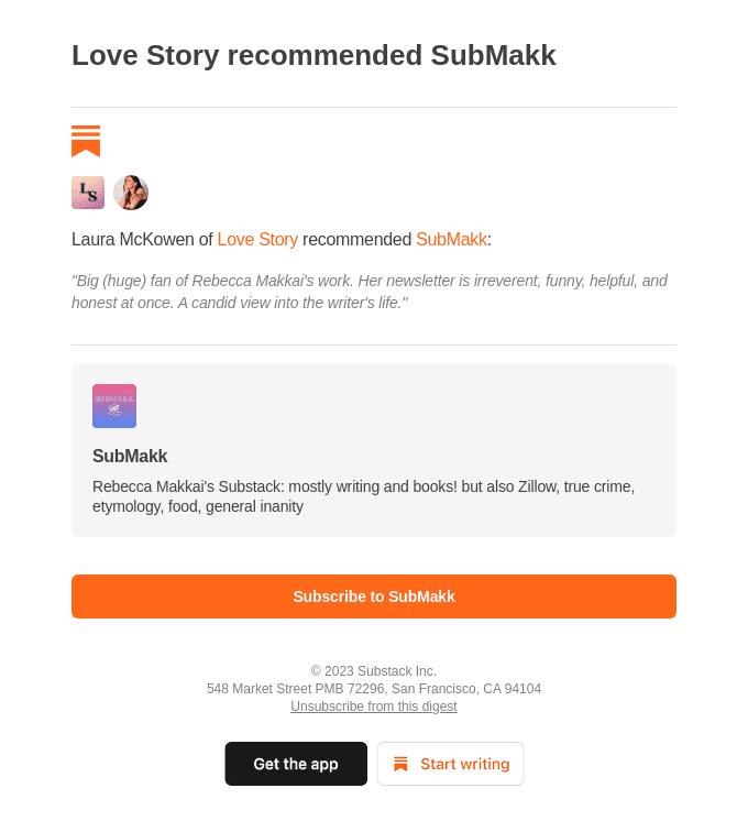 Love Story recommended SubMakk