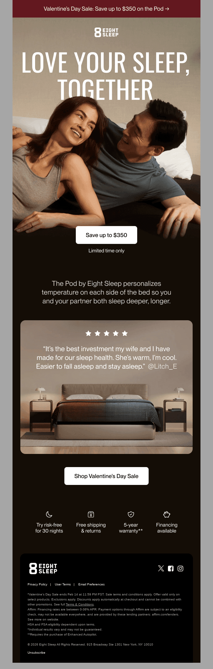 Love your sleep, together.*