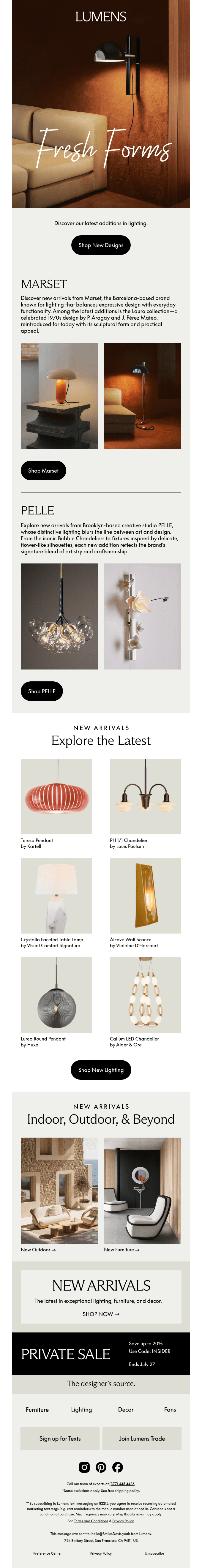 Fresh Forms: The Latest in Lighting