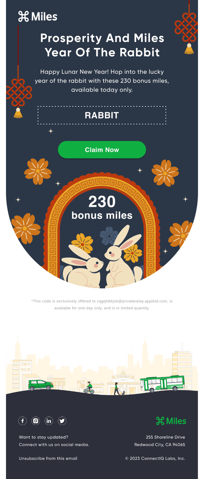 Lunar New Year Bonus Miles