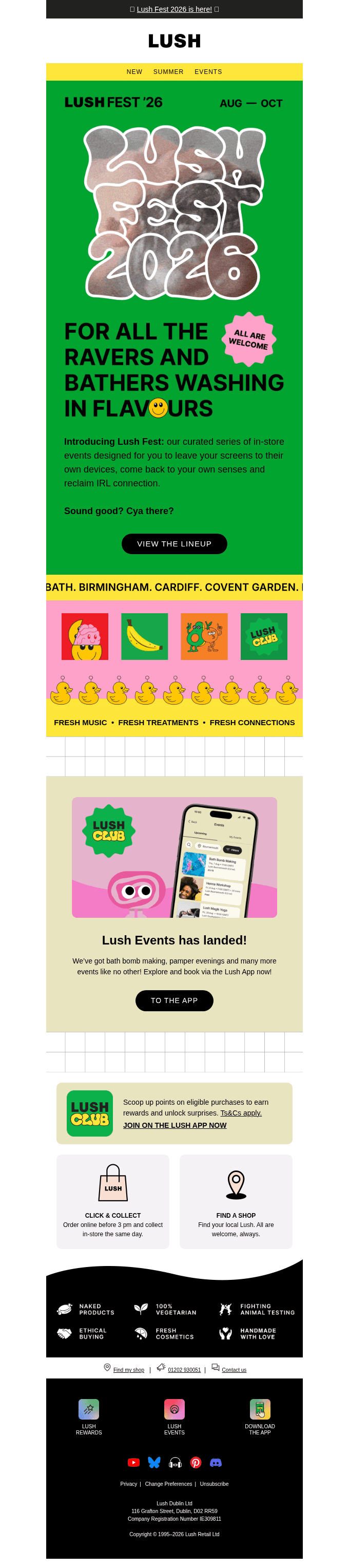 Lush Fest is coming to a city near you!