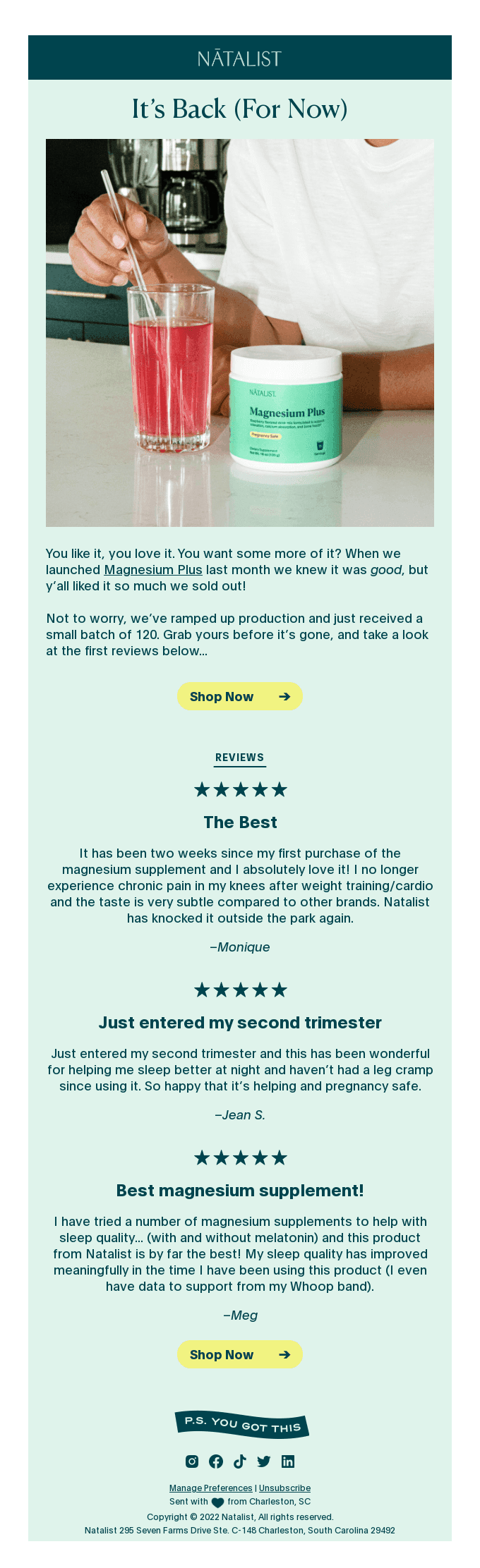 Magnesium Plus is back.