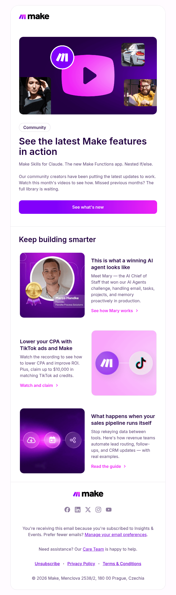 New videos, a winning AI agent, and $10k in TikTok ad credits 🏆🚀