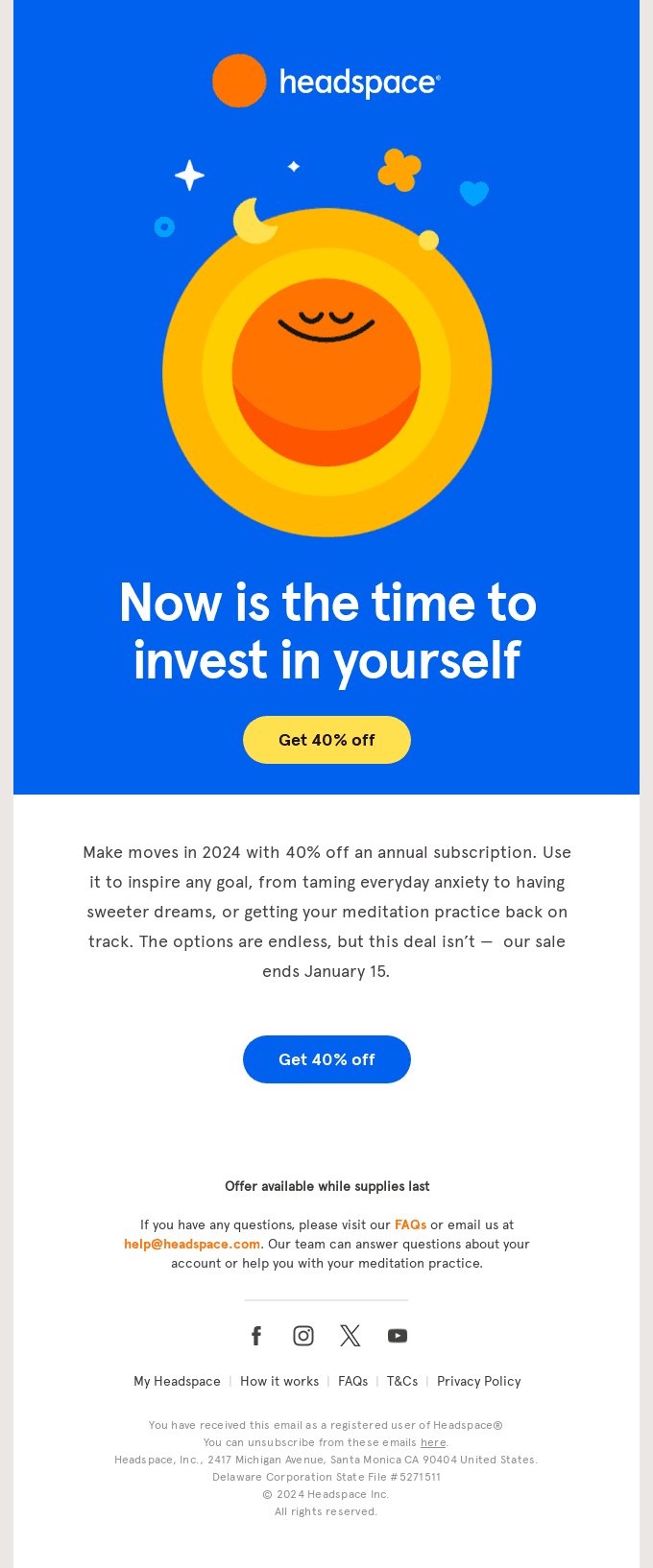 Make time for you with 40% off 🤩