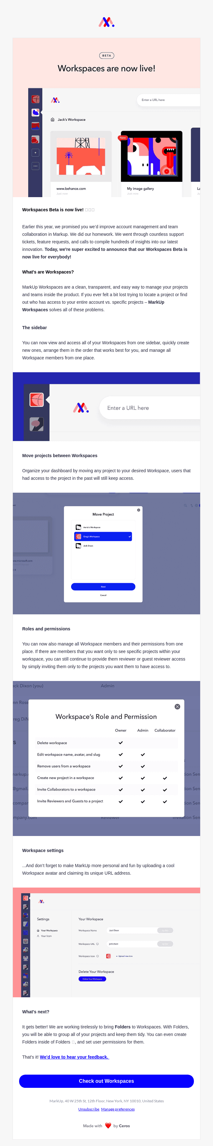 MarkUp Workspaces Beta is LIVE!! 🎉🎉