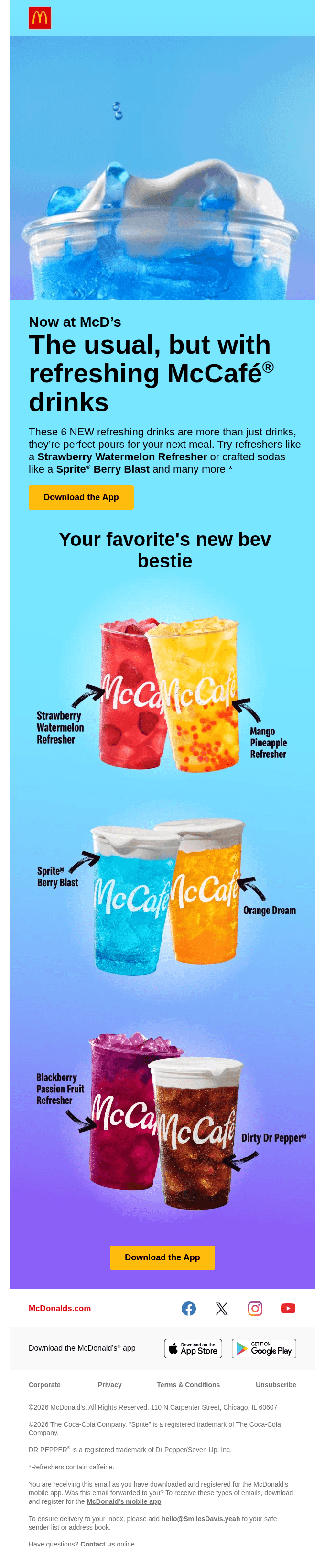 a new era of McCafé® drinks🥤