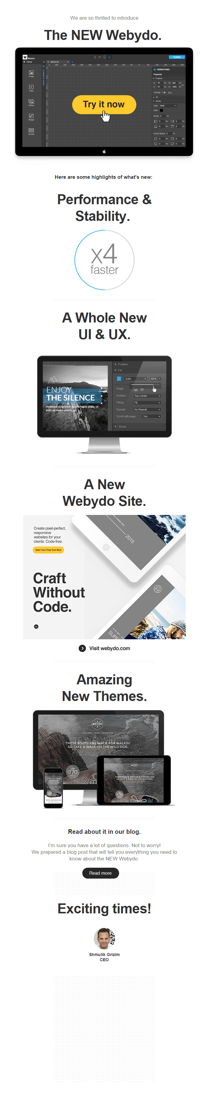 Meet the NEW Webydo