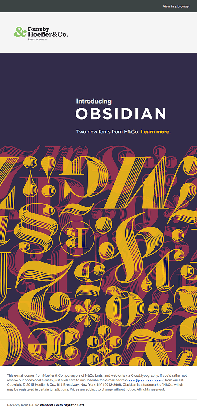 Meet Obsidian, A New Font Family.