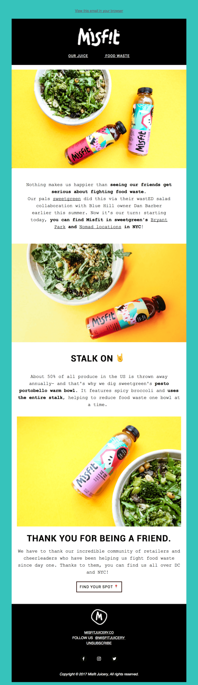 misfit hits sweetgreen nyc! 🍐🗽✌️