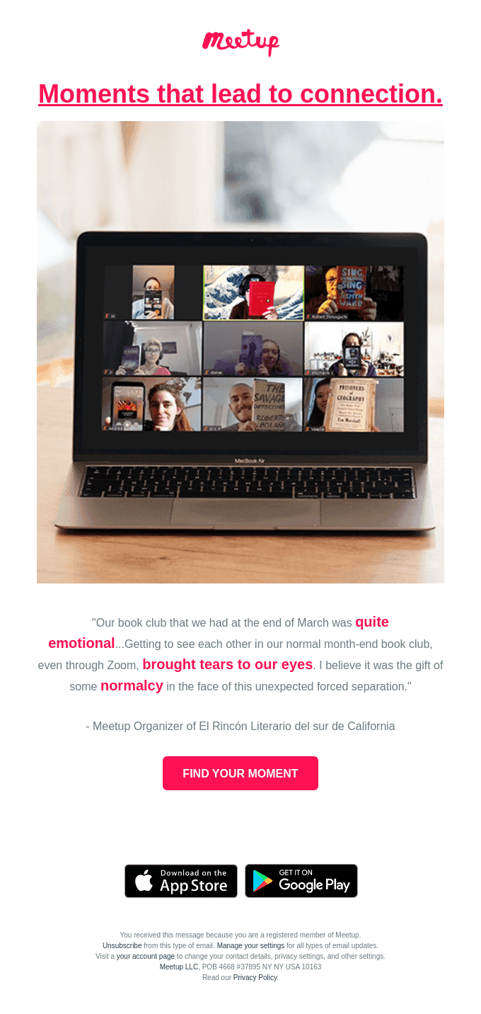 Moments of connection