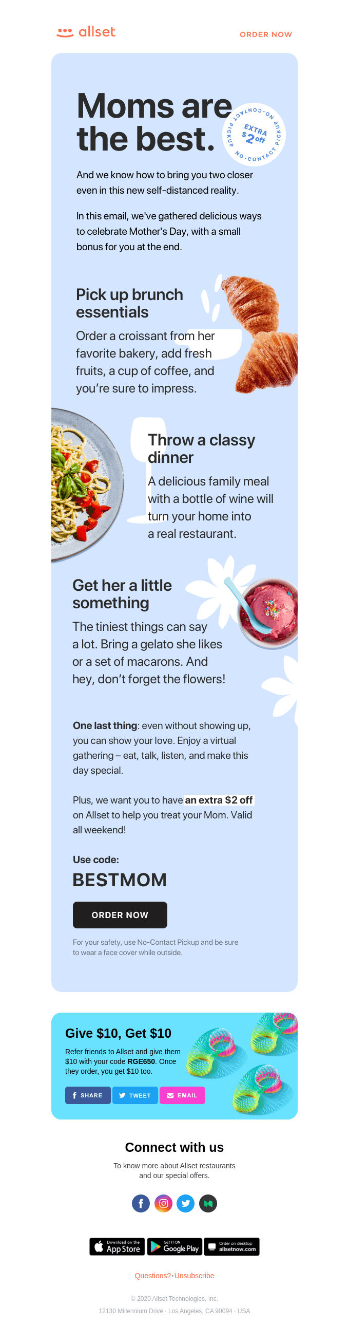 Mother’s Day with extra $2 off