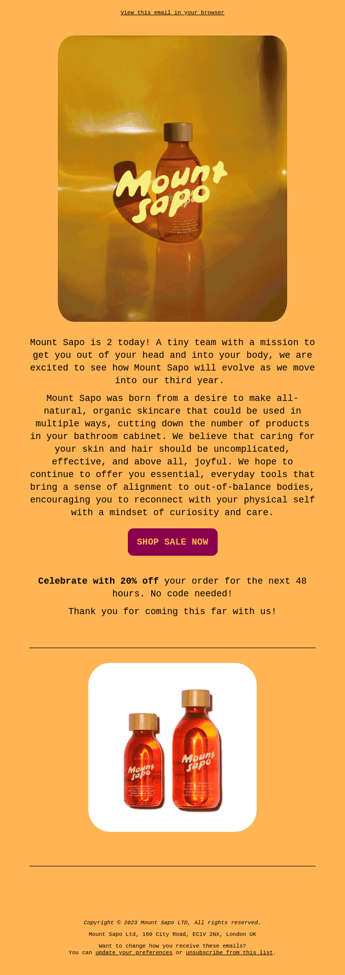 Mount Sapo is 2 today!