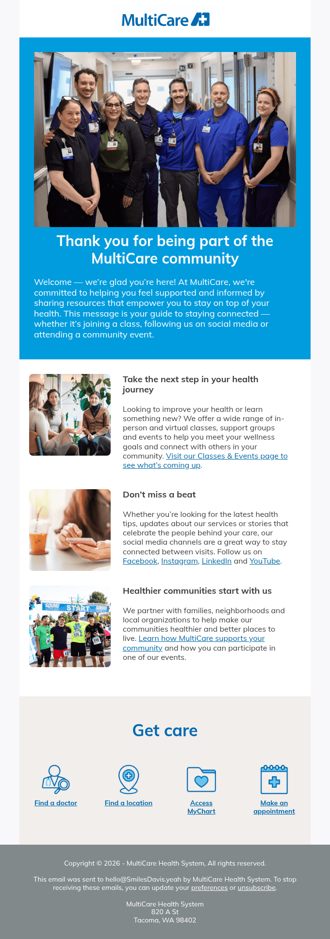 Stay connected to MultiCare