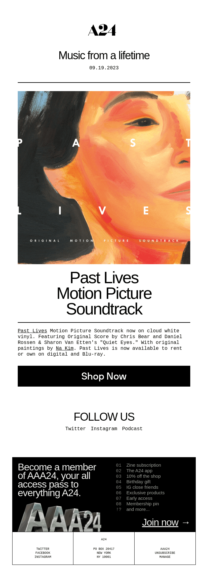Music from a lifetime