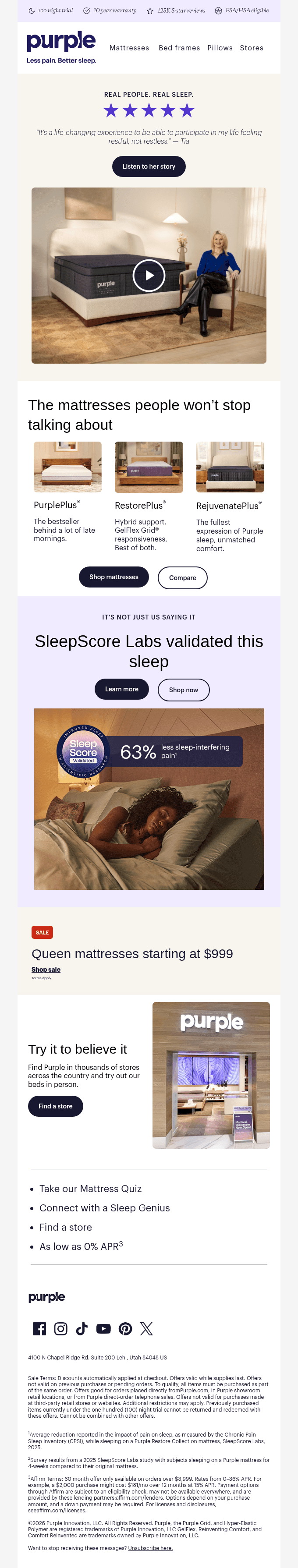 ‘My mattress is making me late.’ — Tia