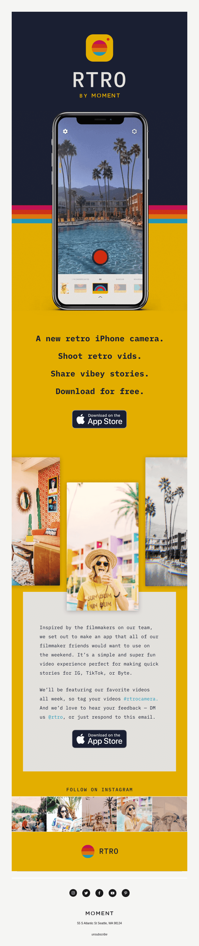 New app — RTRO by Moment