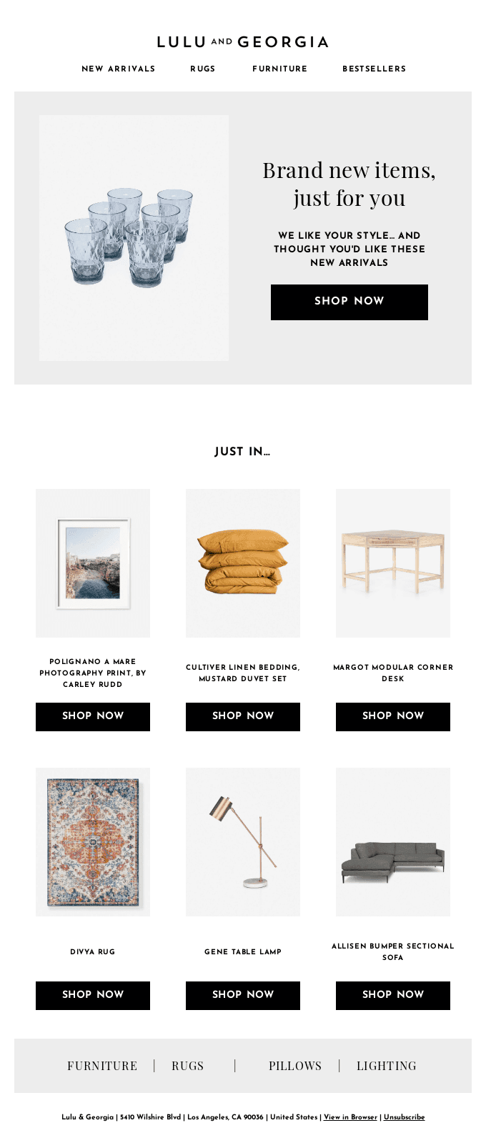 New arrivals, just for you