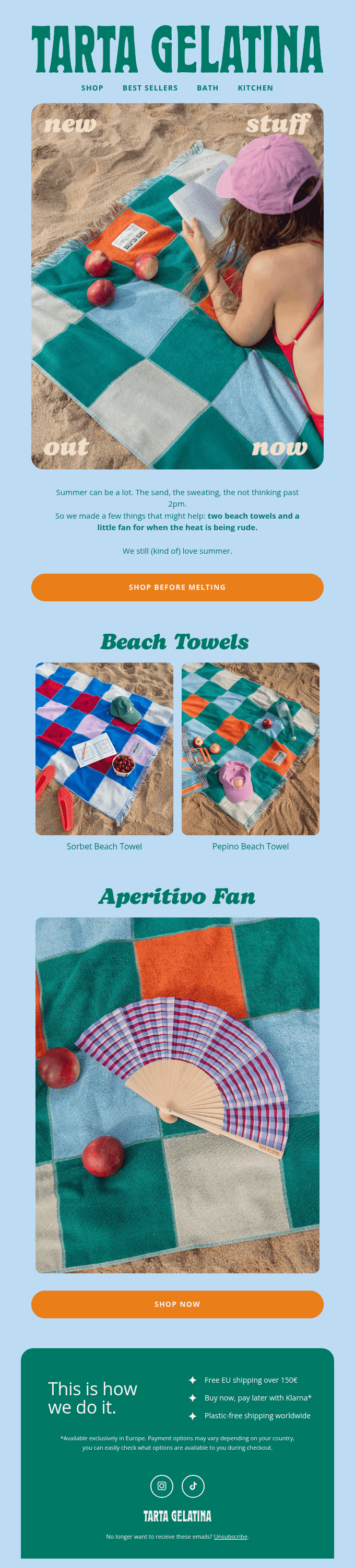 New beach towels just landed 🐚