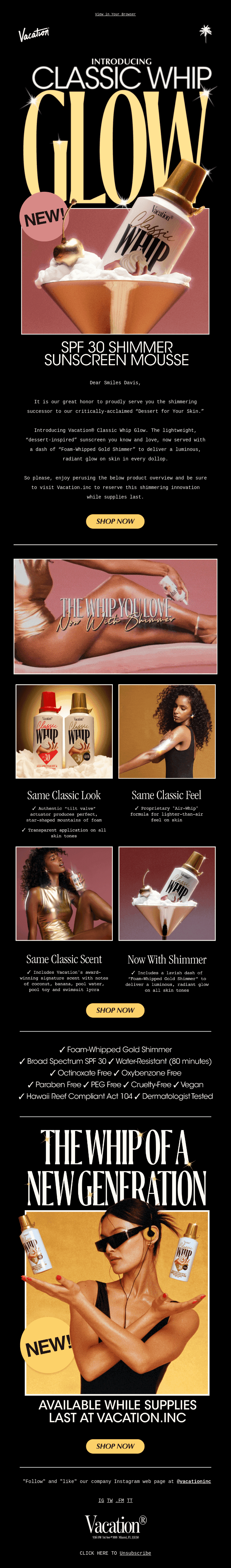 ✨ NEW! Classic Whip Glow ✨