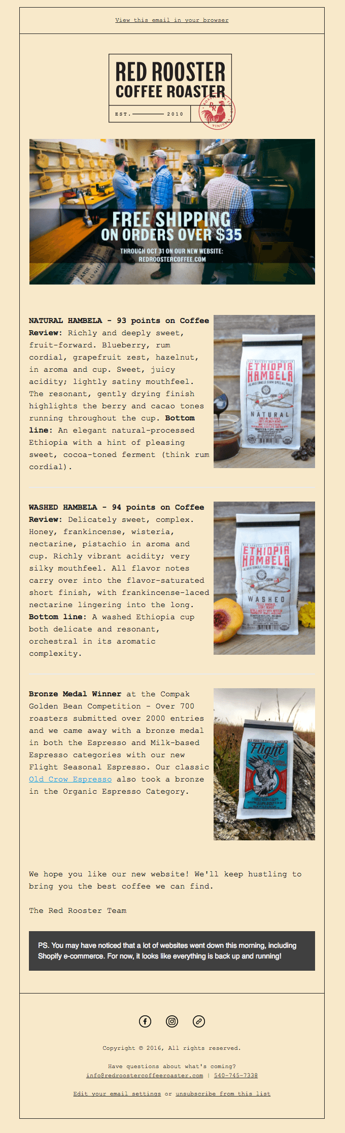 New Coffees & Free Shipping Deal