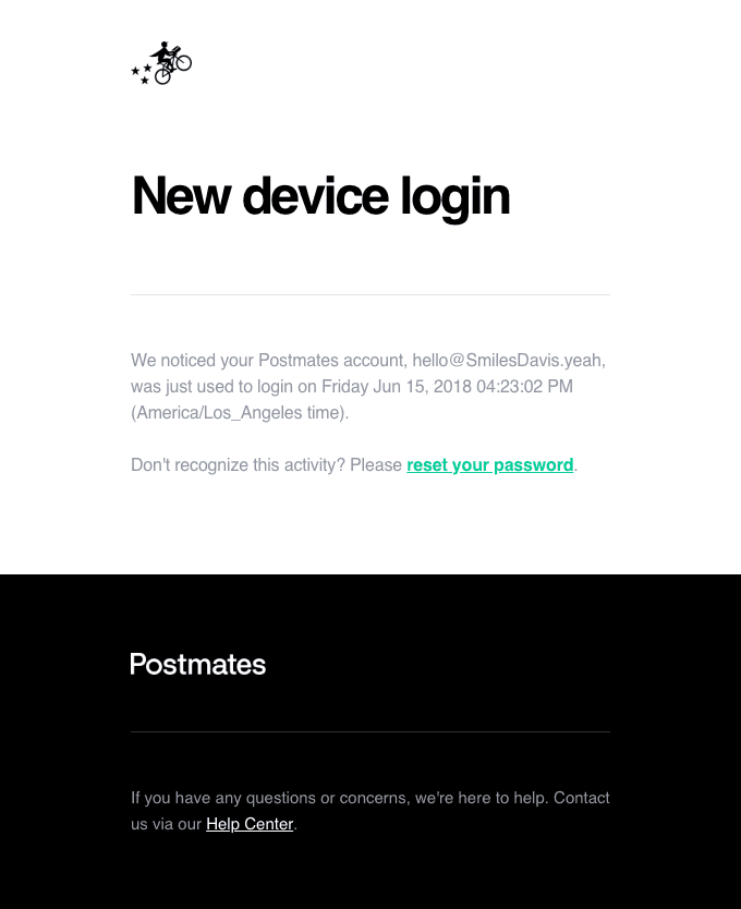 New device login