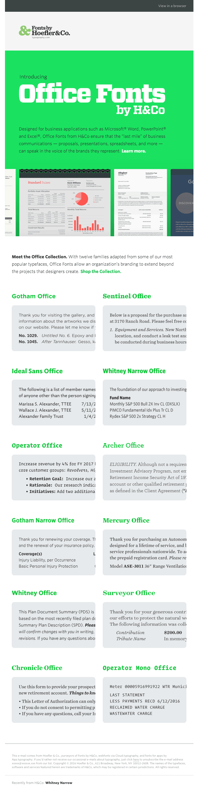 New from H&Co: 12 Font Families for Business