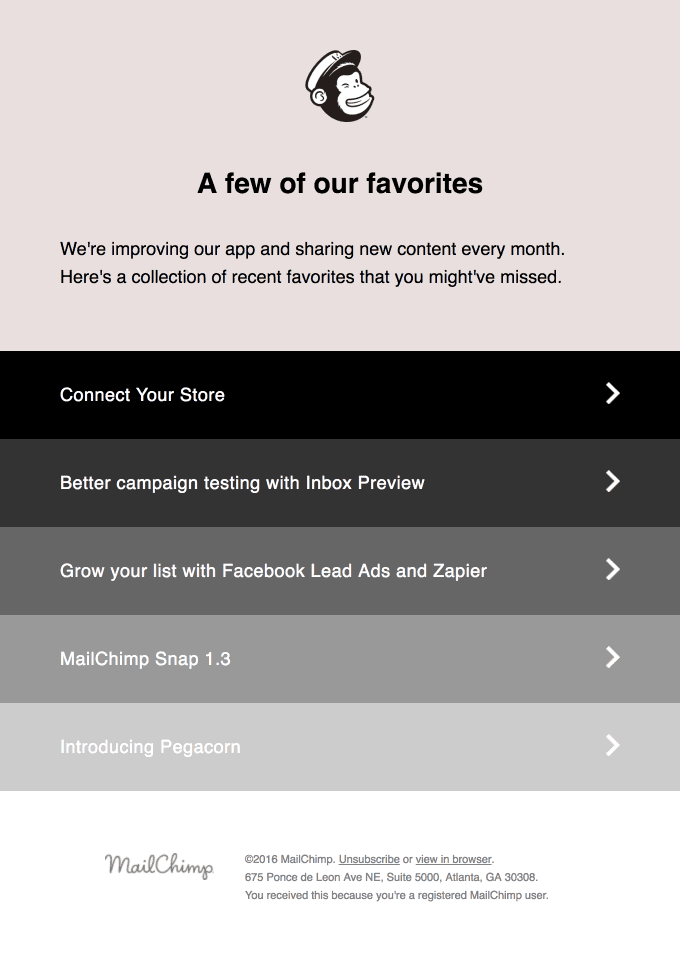 New from MailChimp ✨