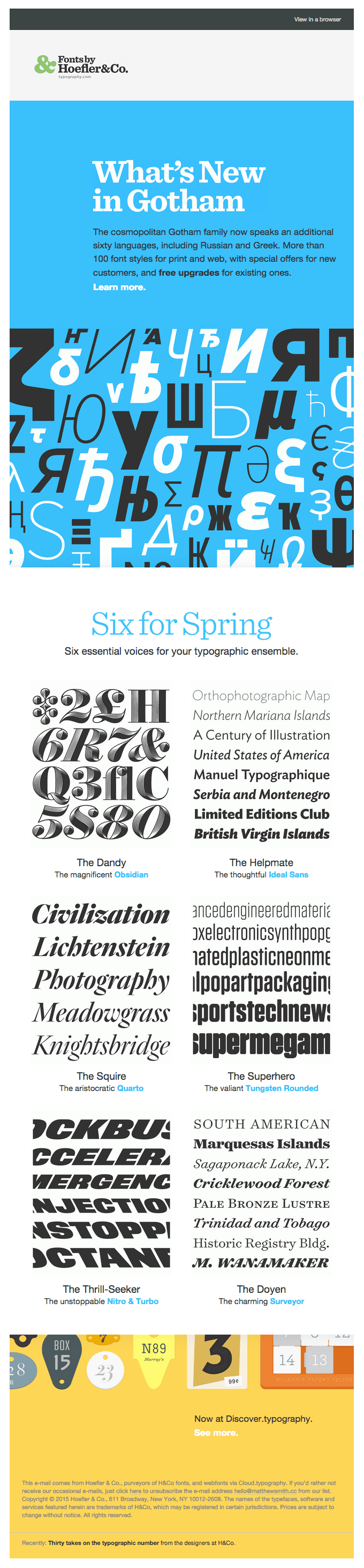 New: International fonts by H&Co
