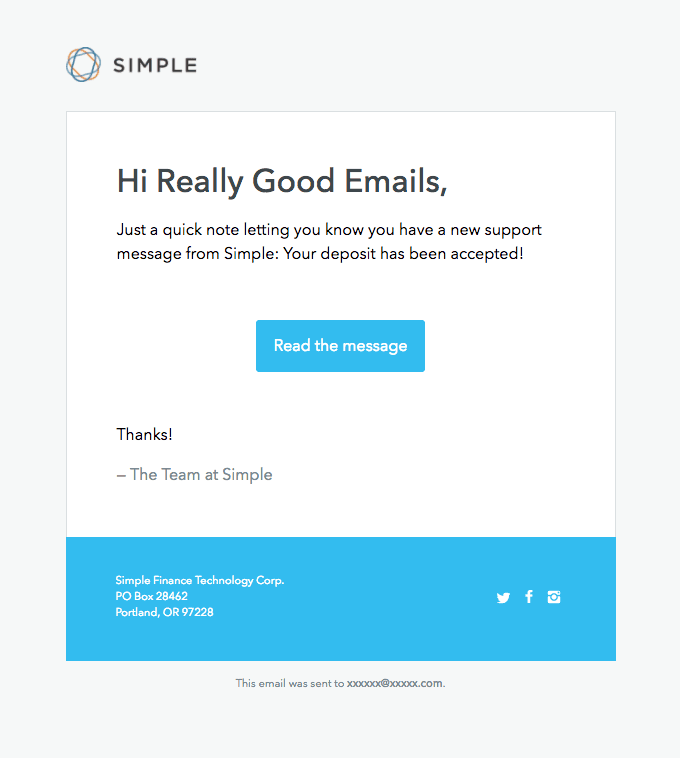 New message from Simple