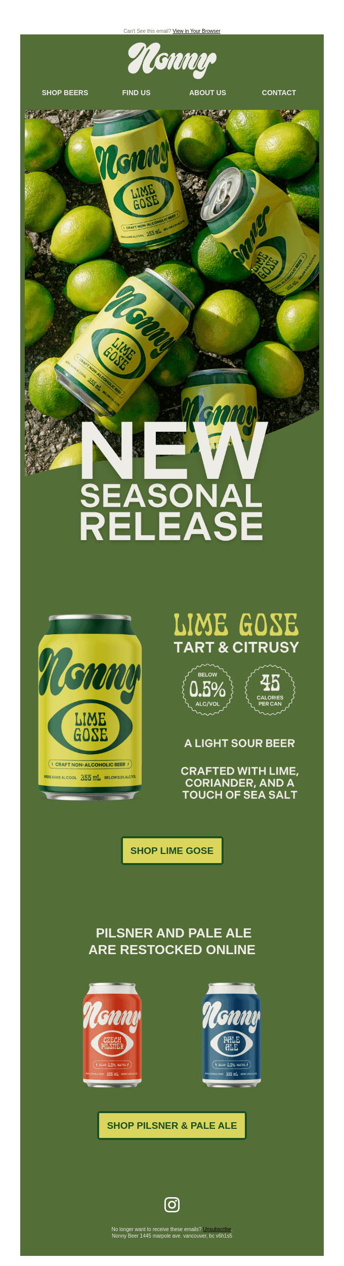 New Nonny Lime Gose Has Landed! 💥