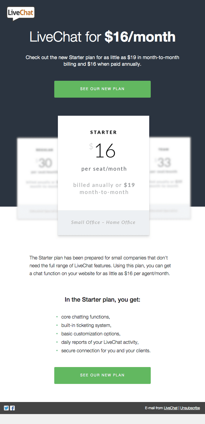 New pricing plan for $16