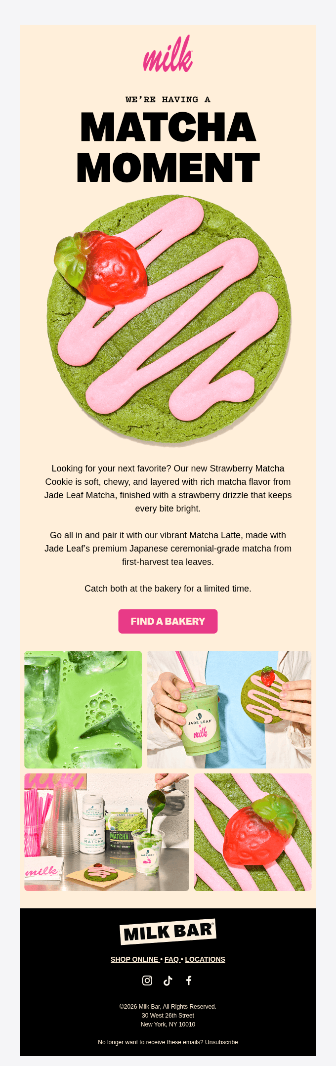 New: Strawberry Matcha Cookies 🍵🍓