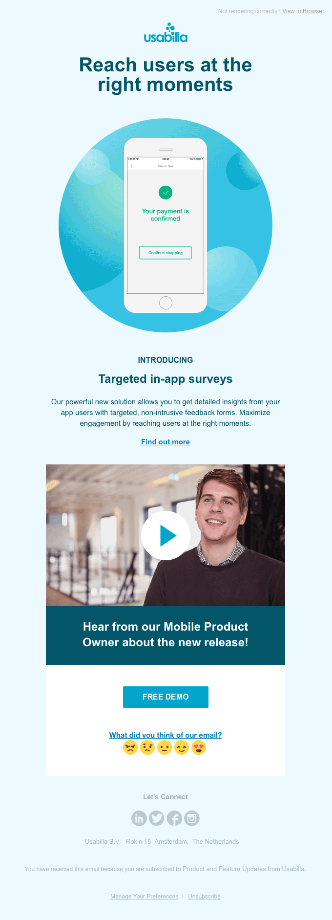 New! Targeted In-App Surveys.