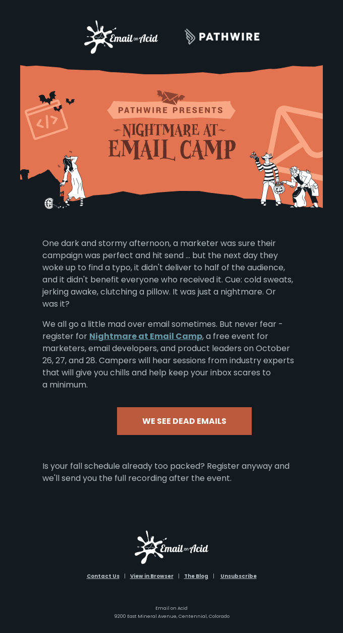 Nightmare at Email Camp