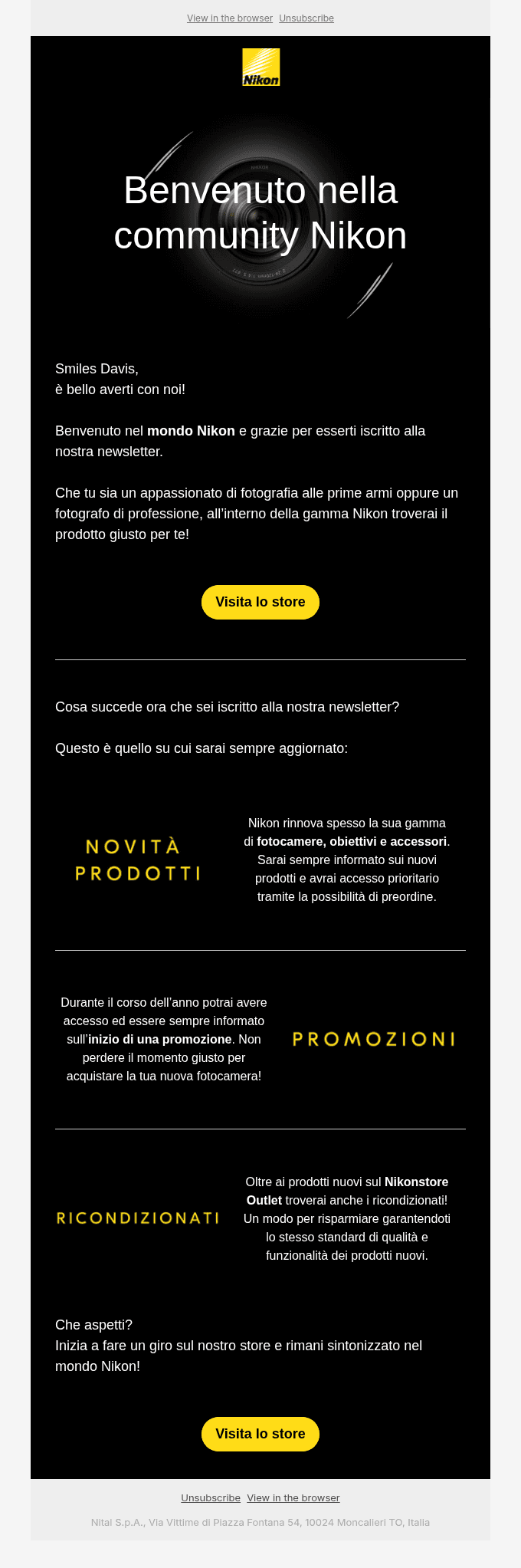 Ora sei dei nostri!