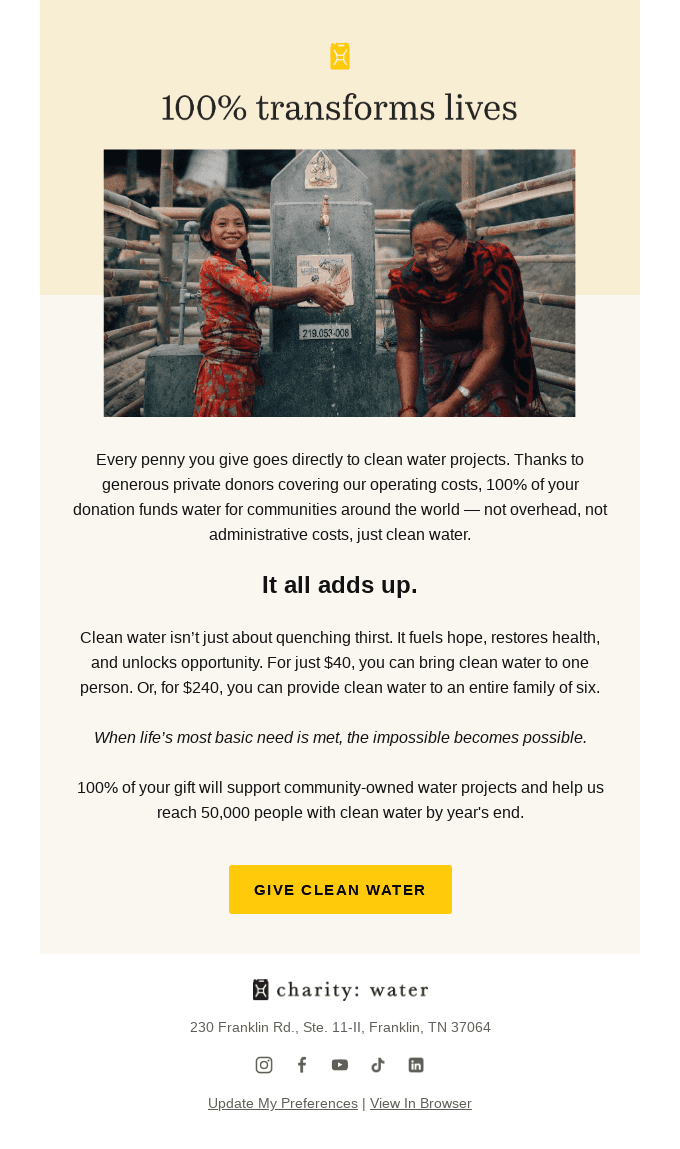 No fine print here