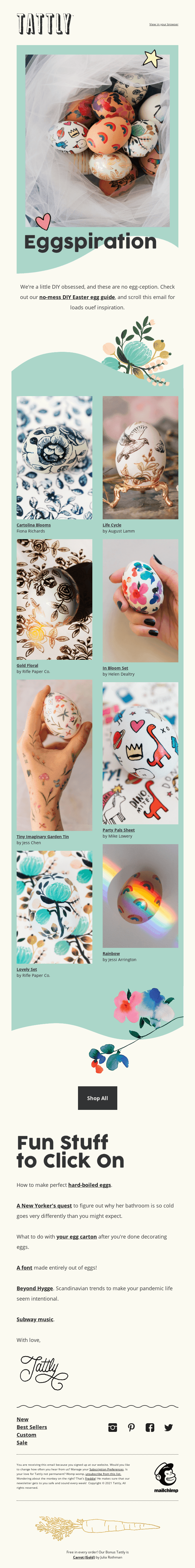 No Mess DIY Tattly Eggs