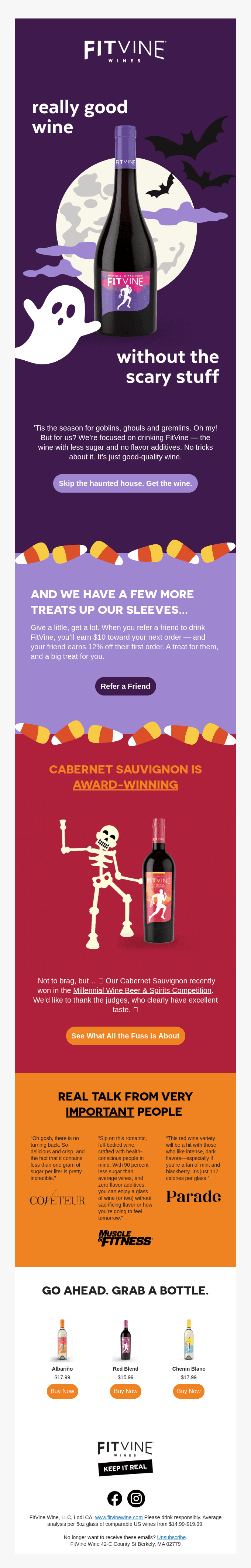 No tricks, just treats 🎃🍷🦇