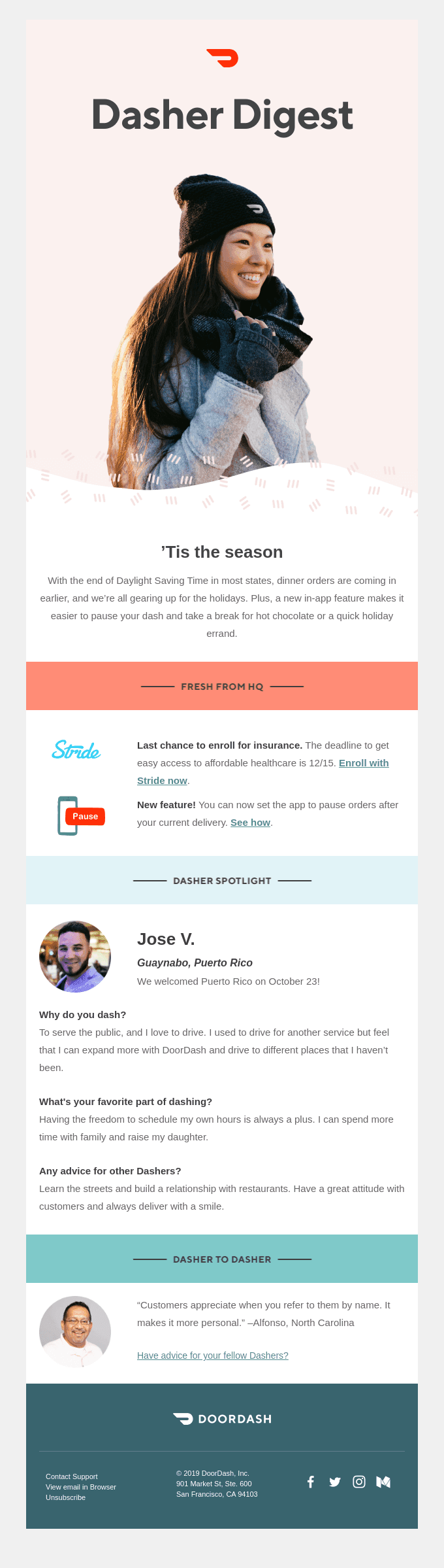 November Dasher Digest