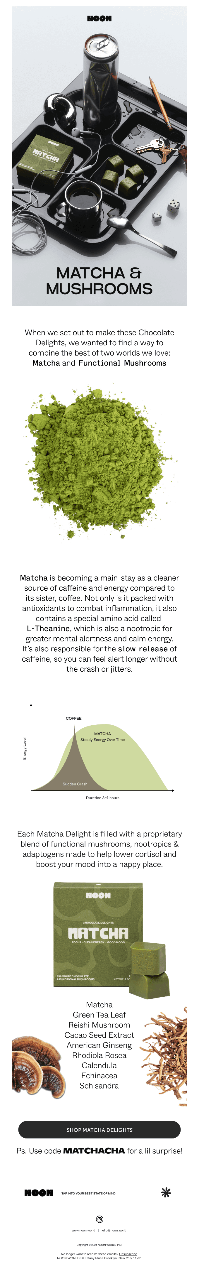 NOW SERVING: MATCHA DELIGHTS